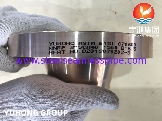 ASTM B151 C70600 1-1/4&quot; SCH40 #150 WN فلنج های مس نیکل ASME B16.5
