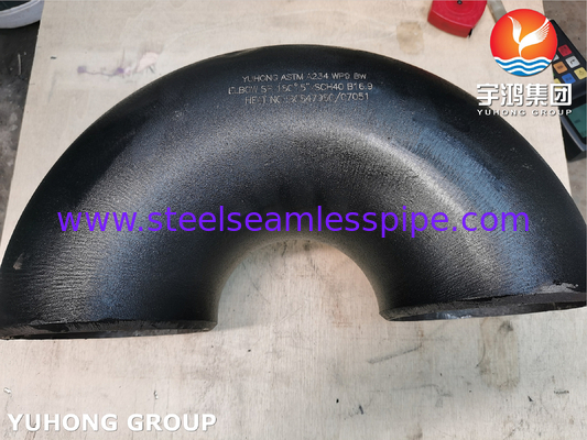 ASTM A234 WP9 CL1 90° ELBOW BW SR 5" SCH40 لوازم لوله های بدون درز