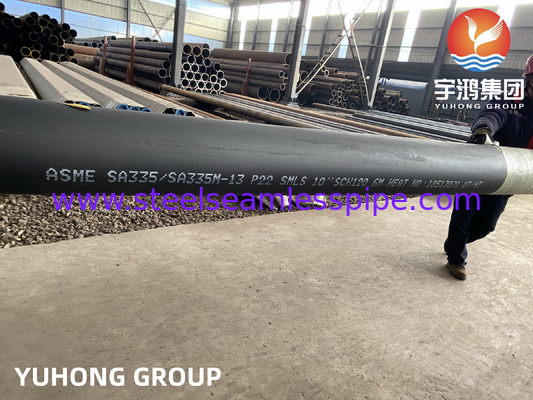 ASME SA335 P22 10 &quot;SCH120 لوله های دما بدون درز رنگ سیاه