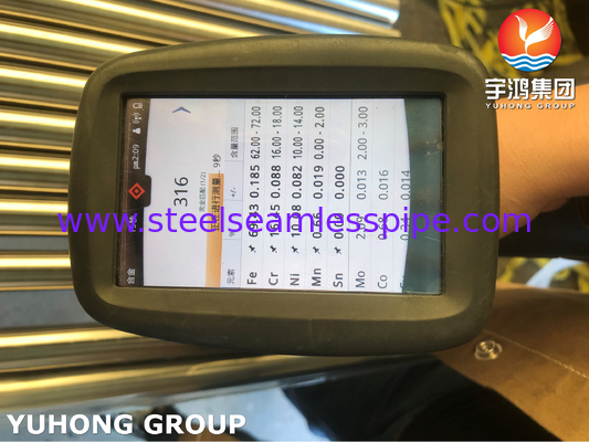 ASTM A269 TP316L لوله بی سیم فولاد ضد زنگ روشن برای لیوان مکش کاه