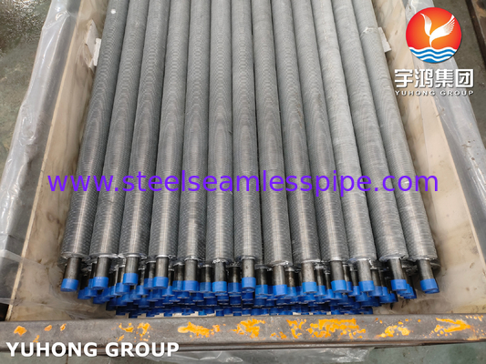 لوله پره دار اکسترود شده لوله فولادی کربنی ASTM A179 پره های 6063 ASTM B241 آنیل شده برای اکونومایزر