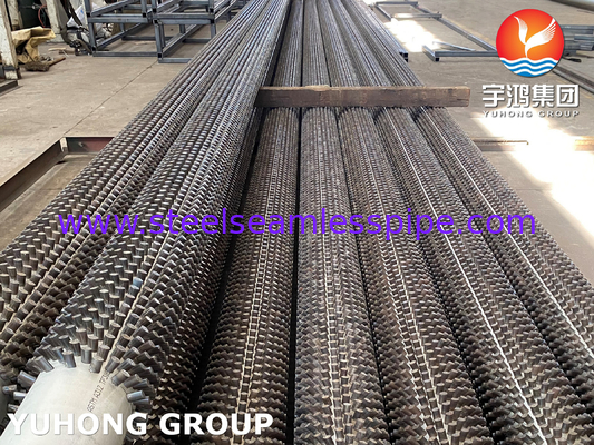 لوله HFW Fined Fin: ASME SA213 TP347H لوله پایه با 11٪ Cr استیل استیل برای گرم کننده آتش