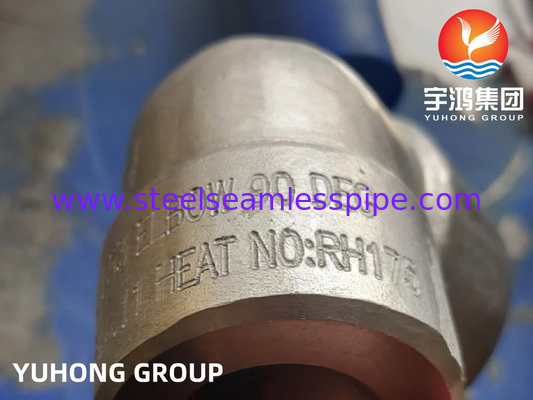 ASTM A182 F53 S32750 Super Duplex فولاد ضد زنگ مناسب 90Deg آرنج B16.11 کاربرد شیمیایی