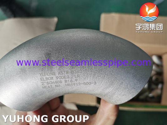 ASTM B363 Ti2 UNS R50400 3.7035 تیتانیوم آلیاژ فولاد Gr.2 بُت جوش لوله لوازم جانبی 90 درجه Lr آرنج برابر Tee