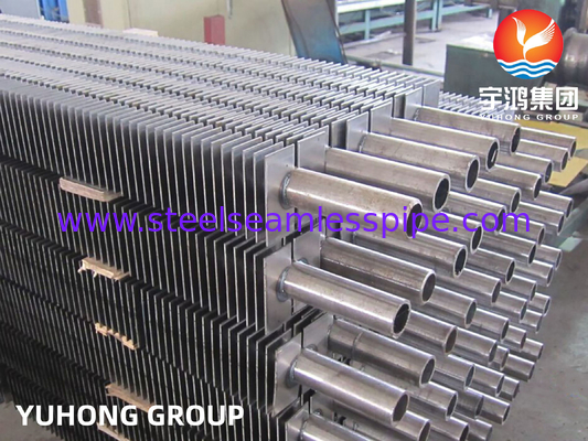 ASTM A192 لوله های فلزی کربن HH-Type Square Fined برای اقتصاد در دیگ ها