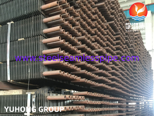 ASTM A192 لوله های فلزی کربن HH-Type Square Fined برای اقتصاد در دیگ ها