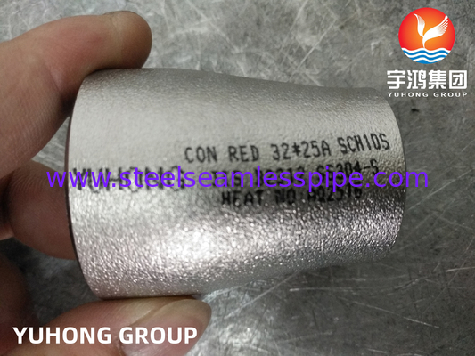 JIS B2312 SS304 Reducer Butt Weld بدون دنده Reducer ECC Reducer لوازم فولاد ضد زنگ