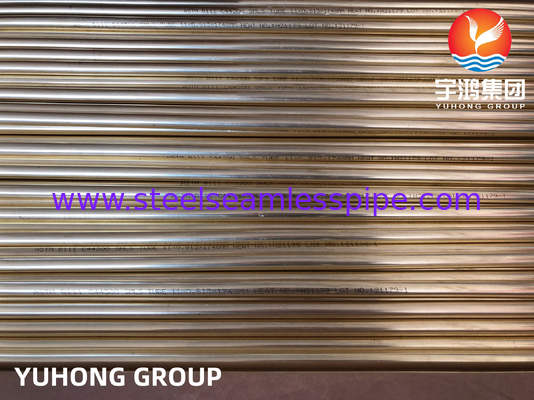 ASTM B111 C44300 مبادله گرما یخچال تهویه دهنده لوله های بدون درز مس از آدرالیستی