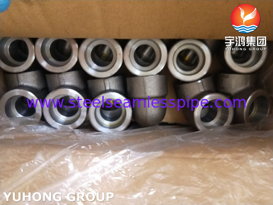 ASTM A105 فیتینگ فولاد کربن سوکت جوش 90Deg LR آرنج 3000LBS ASME B16.11
