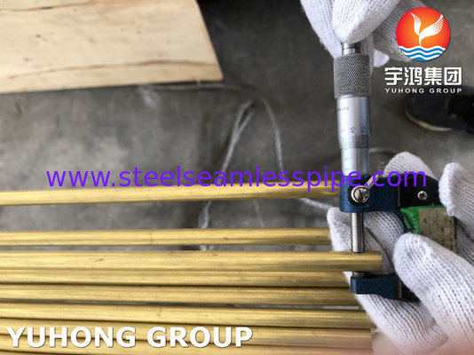 ASME SB111 C70600 C68700 C71500 C44300 لوله بدون درز 100٪ HT 15.88 X 1.24 X 6096MM