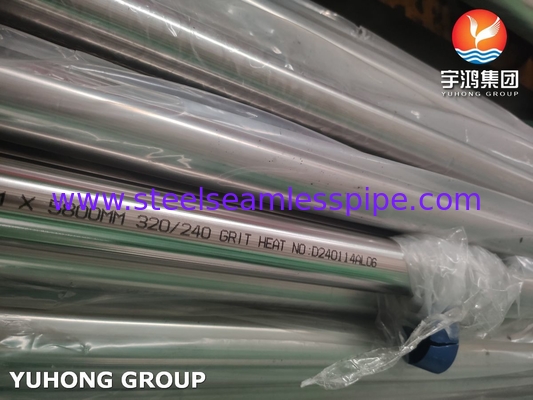 ASME SA270 ASTM A270 لوله های جوشیده شده فولاد ضد زنگ 320 240 GRIT TP304
