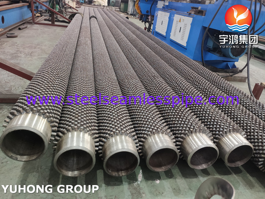 فولاد آلیاژ ASTM A213، ASME SA213 T9 لوله بالدار پرتاب شده برای کوره بخار