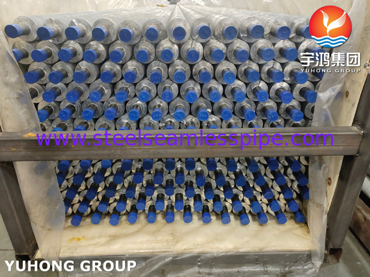 مبادله گرما، لوله ی فلزی، نوع اکسترود، ASTM A213 TP304 با آلونیم 6063