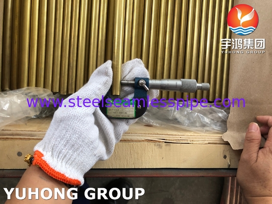 ASTM B111 C68700 / CuZn20Al2 لوله مس آلومینیومی بدون درز برای مبادله گرما