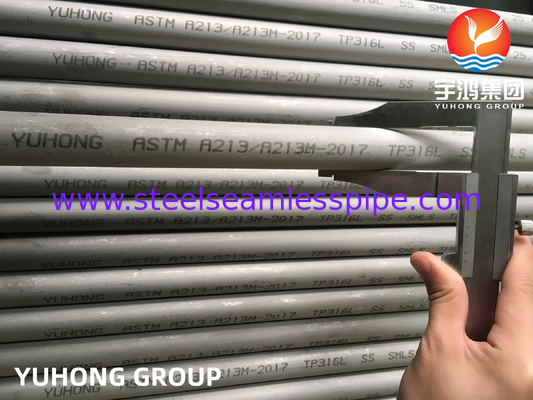 ASME SA213 TP316L لوله فولاد ضد زنگ بی سیم BWG 20 0.89mm برای خنک کننده خشک