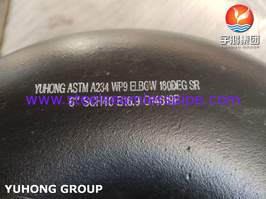 لوازم صیقل ASTM A234 WP9 از فولاد کربن 180 درجه