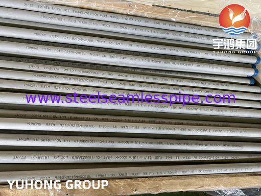 ASTM A213 TP304 مبادله گرما و لوله های کوره از فولاد ضد زنگ