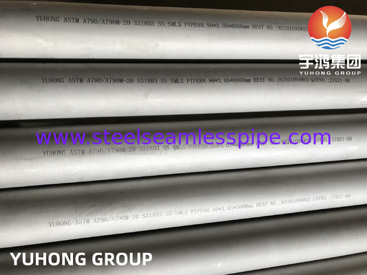 ASTM A790 S31803 F51 لوله های دوگانه فولادی فولادی برای تجهیزات پتروشیمی