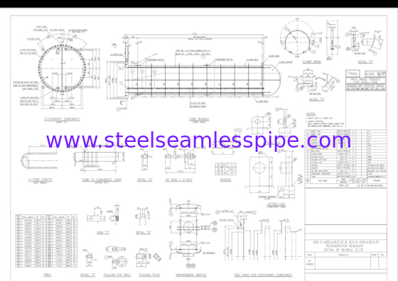 لوله خم U بی سیم از فولاد ضد زنگ SA213 TP316L لوله بسته بندی برای پالایشگاه روغن رژنیتور Reboiler