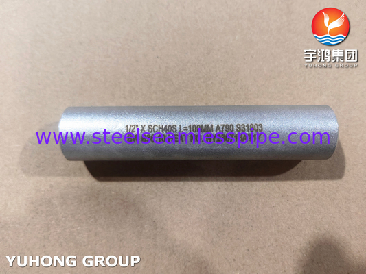 ASME B36.10 لوله پستان ASTM A790 UNS S31803 پستان فولادی دوگانه بدون سلسله