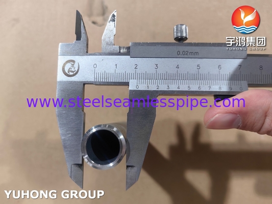 ASME B36.10 لوله پستان ASTM A790 UNS S31803 پستان فولادی دوگانه بدون سلسله