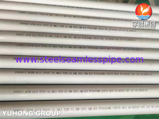 ASTM A213/ASME SA 213 TP347/TP347H لوله بدون درز از فولاد ضد زنگ در دیگ مبدل گرما