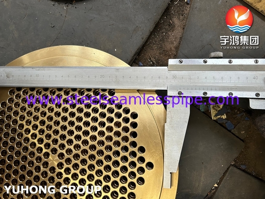 ASTM B171 C46400 صفحه لوله ایستاده اجزای ضروری برای مبادلات گرما