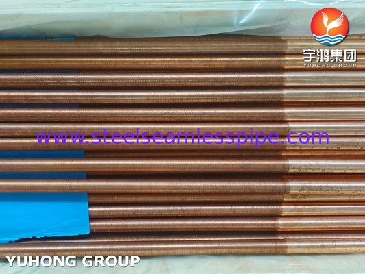 ASTM B111 UNS C12200 لوله مس بدون درز مبادله گرما لوله بال پایین