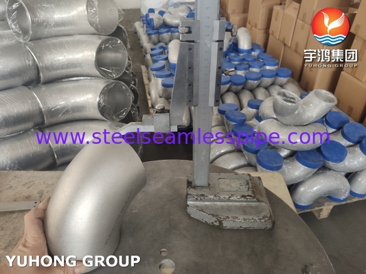 ASTM A403 WP304H لوله بلت ولد فولاد ضد زنگ مناسب 90 درجه SR آرنج