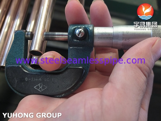 ASTM B111 C70600 لوله نرم آنیل O61 مرکب مس نیکل لوله خنک آب دریا