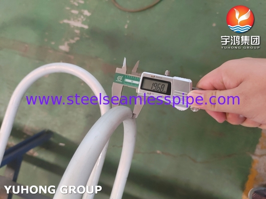 لوله بی سیم فولاد ضد زنگ ASME SA213 TP304 1.4301 19.05 X 1.65 X طول برای مبادله گرما