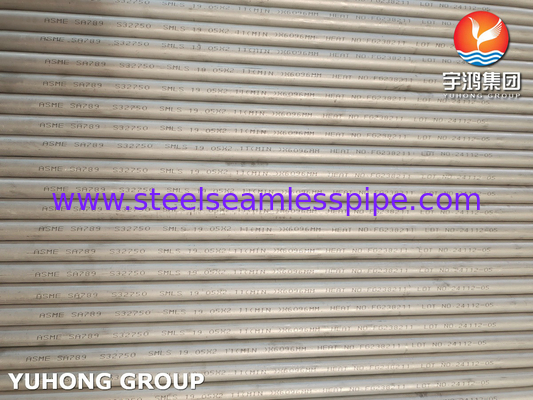 لوله فوق دوگانه 2507 ، ASME SA789 UNS S32750 لوله فولادی دوگانه بدون درز