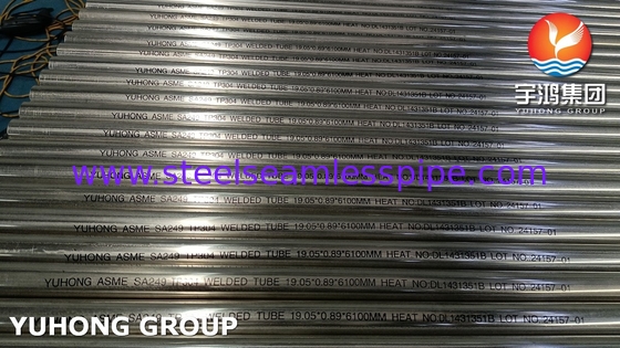 ASTM A249 TP304 BA لوله های جوشیده شده فولاد ضد زنگ ، لوله های دیگ و مبادله گرما