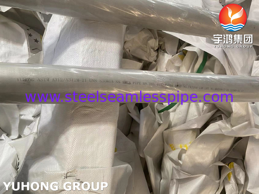 ASTM A312 لوله بدون درز فولاد ضد زنگ برای خدمات دمای بالا S30815 253MA