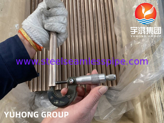 لوله بی سیم آلیاژ مس ASTM B111 C68700 C70600 C44300 C1200 برای سیستم گرمایش مبادله گرما