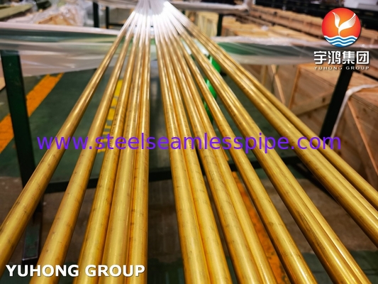 ASTM B111 UNS C68700 لوله مس آلومینیومی CuZn20Al2 لوله مبادله گرما