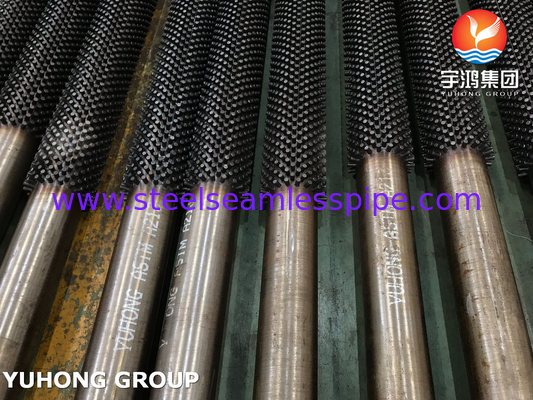 ASTM A213 T9 ALLOY STEEL STUDED FIN PIPE، 13CR STUD برای کوره