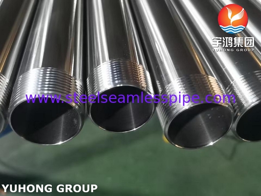 ASTM A270 لوله بهداشتی TP304 لوله بدون درز از فولاد ضد زنگ با پایان رشته NPT