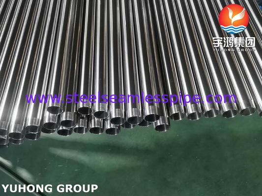 ASTM A270 لوله بهداشتی TP304 لوله بدون درز از فولاد ضد زنگ با پایان رشته NPT