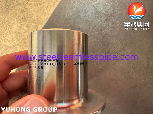 B16.9 لوازم جانبی بُت ولد ASTM A403 WP304 پای های پیوسته ای از فولاد ضد زنگ