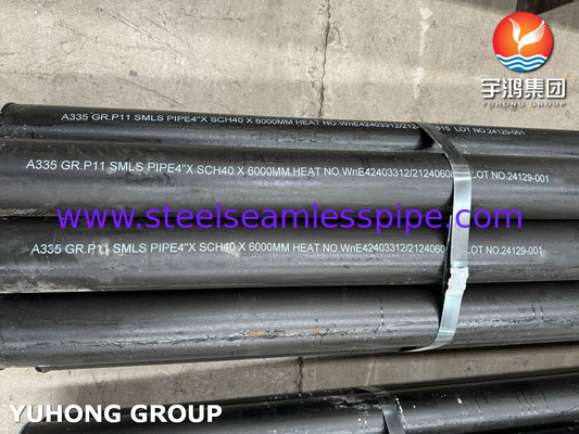 لوله بدون درز از فلز آلیاژ ASTM A335 درجه P11
