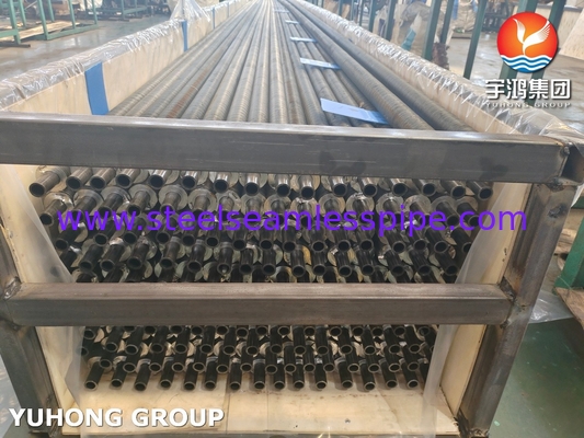ASTM A179 لوله بی درهم فولاد کربن آلومینیوم Fin G نوع لوله fin برای سیستم HRSG