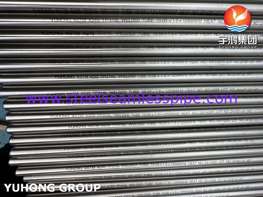 ASTM A249/ ASME SA249 TP316L لوله برای مبادلات گرما