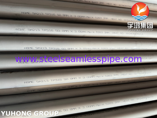 ASME SA213 TP316L لوله های بدون درز از فولاد ضد زنگ برای کاربردهای نیروگاه