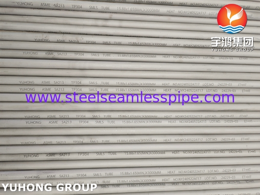 3000MM TP304 لوله بدون درز از فولاد ضد زنگ ASTM A213 برای صنایع غذایی