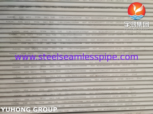 3000MM TP304 لوله بدون درز از فولاد ضد زنگ ASTM A213 برای صنایع غذایی