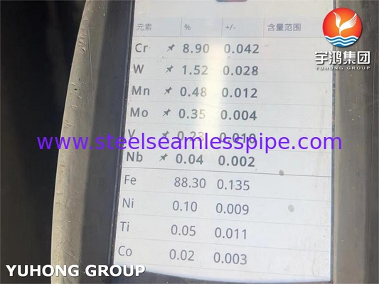 P91 لوله بدون درز از فلز آلیاژ ASTM A335 برای گرم کننده های ستون