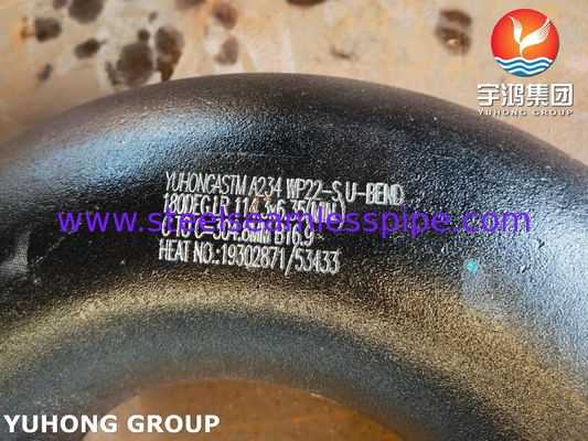 لوله های فولاد آلیاژ ASTM A234 WP22 180° LR U BEND
