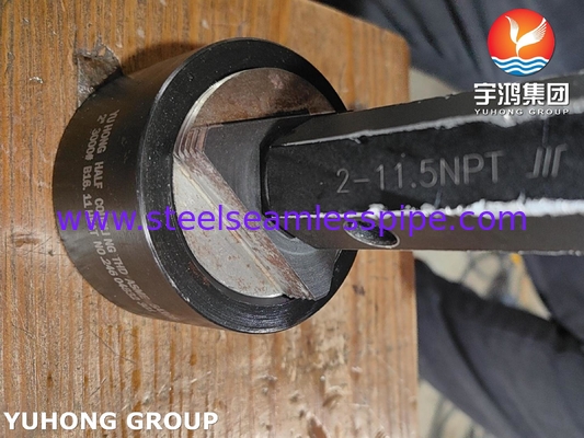 لوازم جفت شده فولاد ضد زنگ ASME SA105 B16.11 3000 NPT نیمه اتصال با استاندارد B16.11
