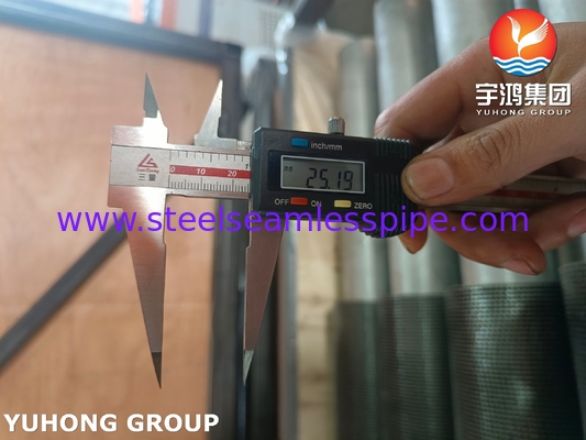 TP304H HFW Fin Tube Serrated Type ASTM A312 برای سیستم بخار بازیافت گرما HRSG